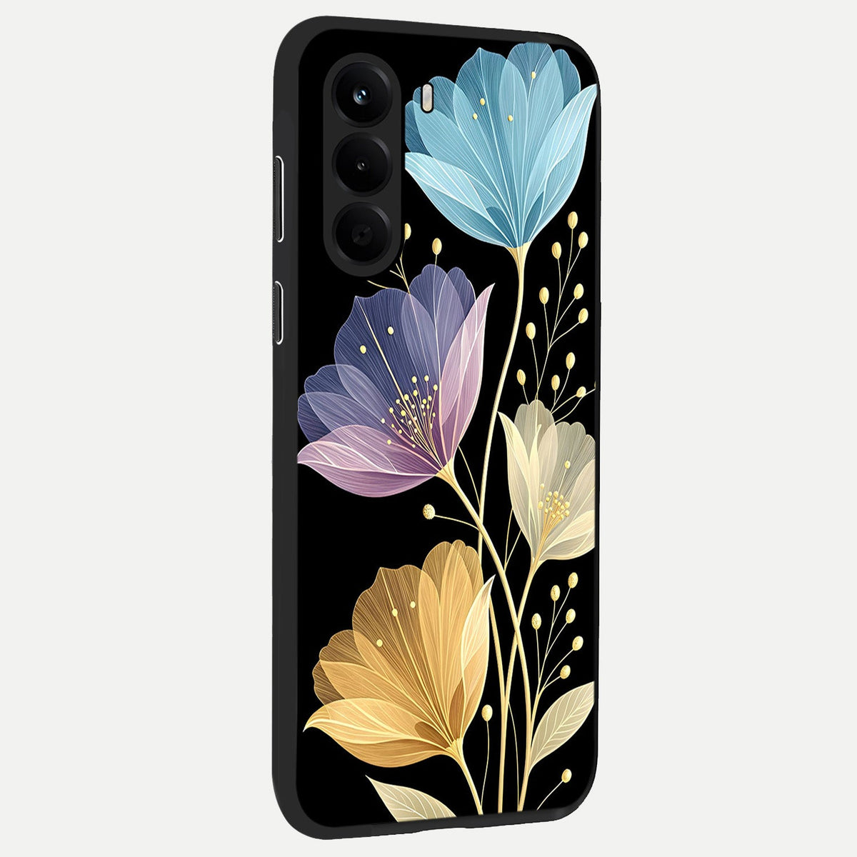 Flower Bloom Glow back cover For OnePlus Nord CE 6 Lite slim fit glass case with vibrant aesthetic design