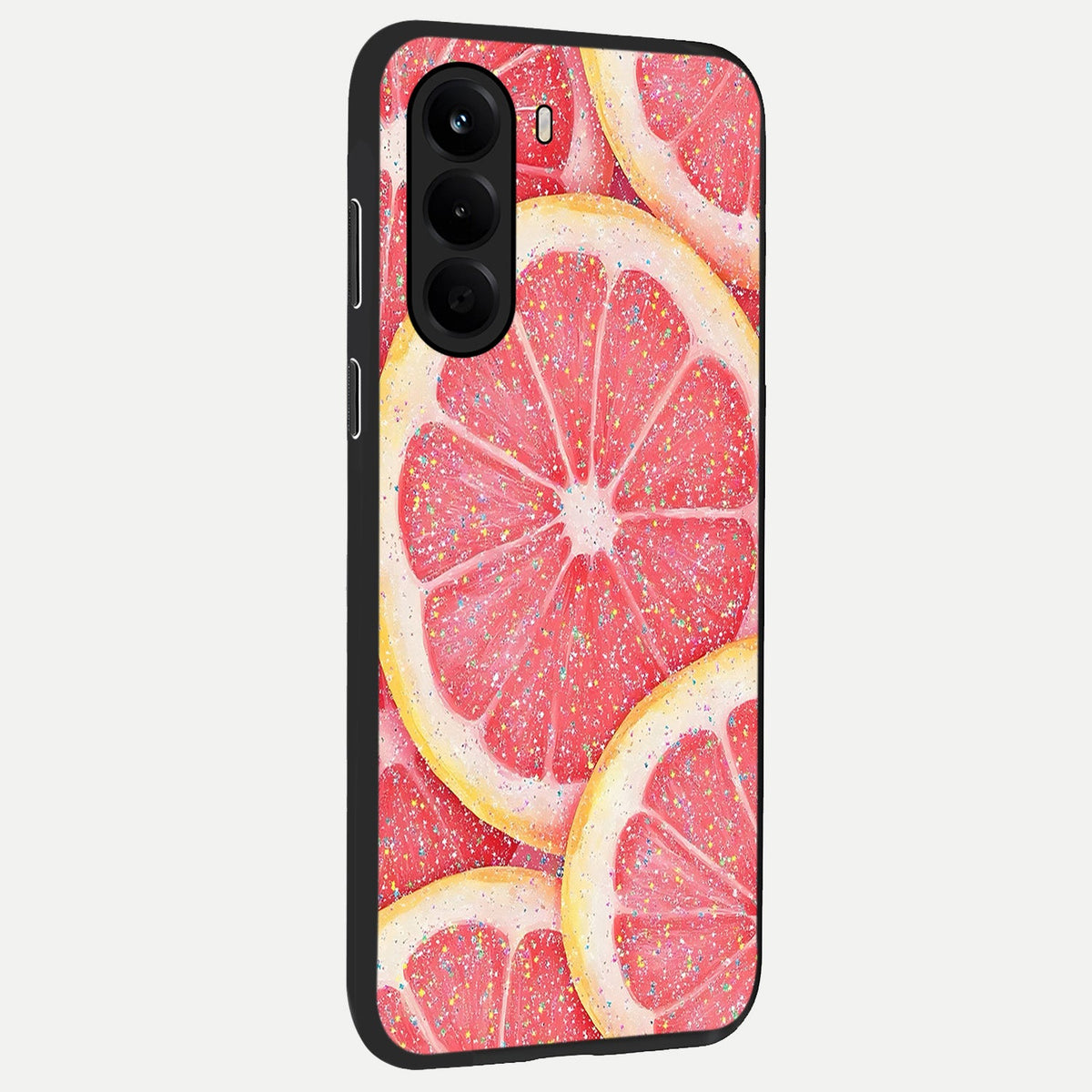 Glitter Grapefruit back cover For OnePlus Nord CE 6 Lite slim fit glass case with vibrant aesthetic design