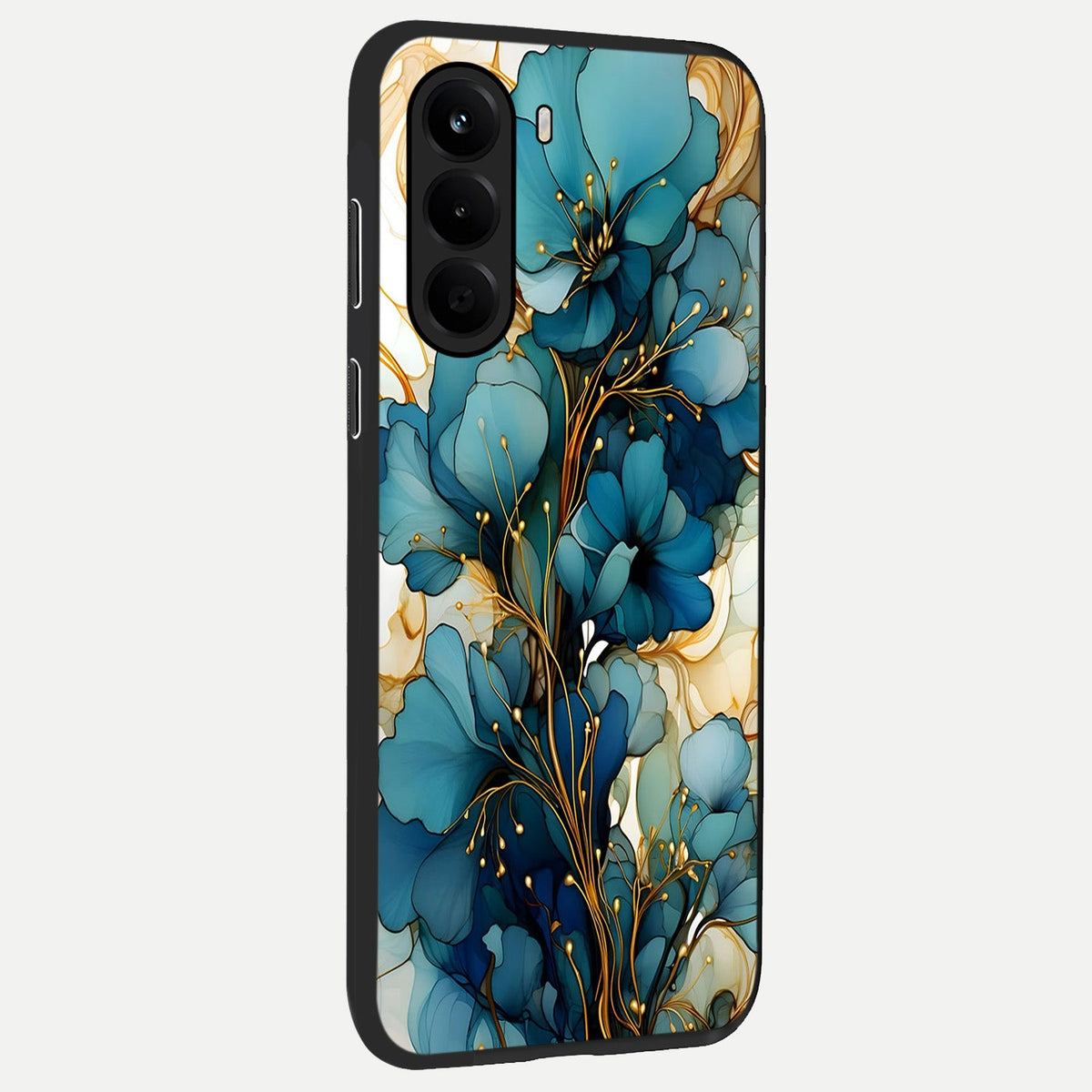 Golden Bloom Symphony back cover For OnePlus Nord CE 6 Lite slim fit glass case with vibrant aesthetic design