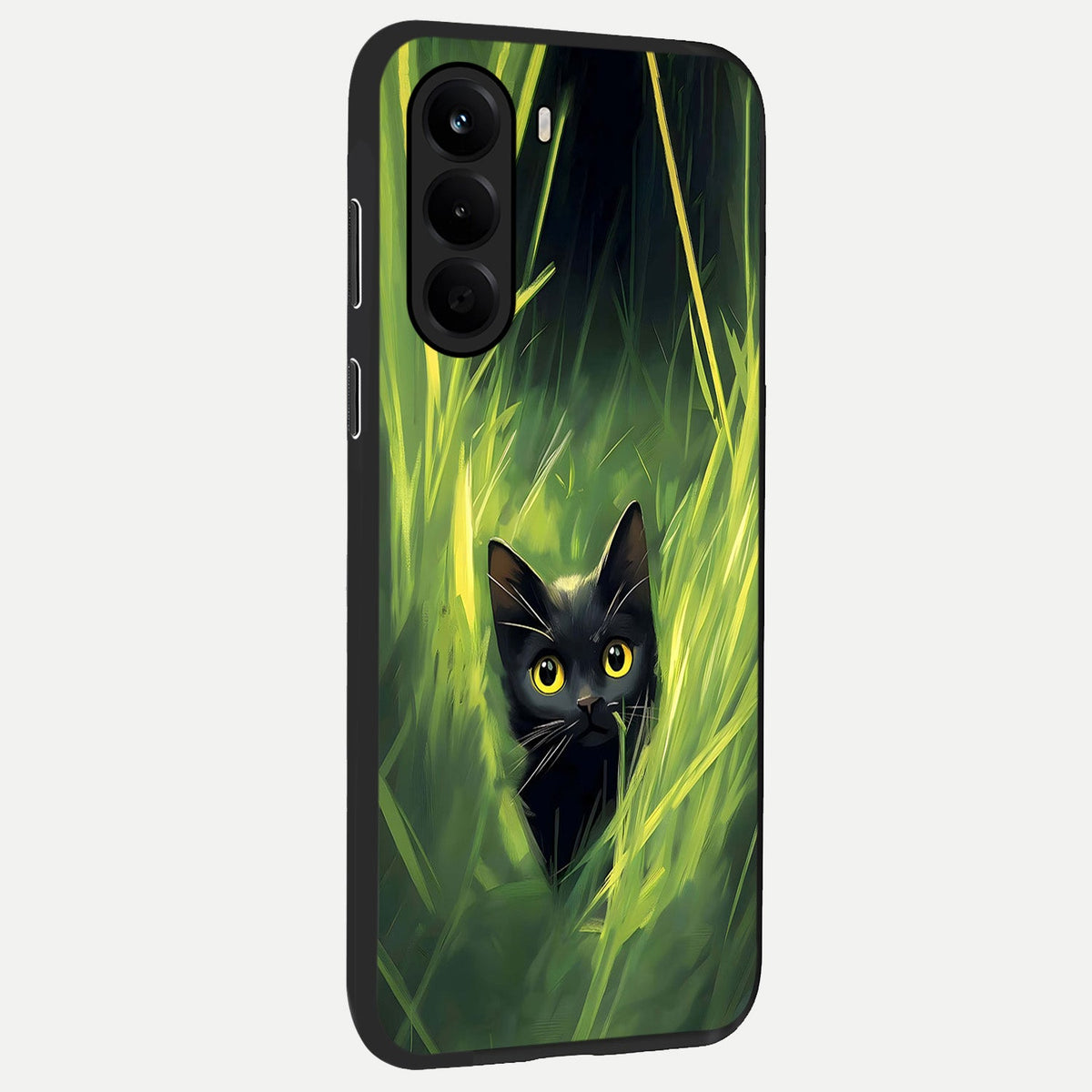Hidden Cat Whisper back cover For OnePlus Nord CE 6 Lite slim fit glass case with vibrant aesthetic design