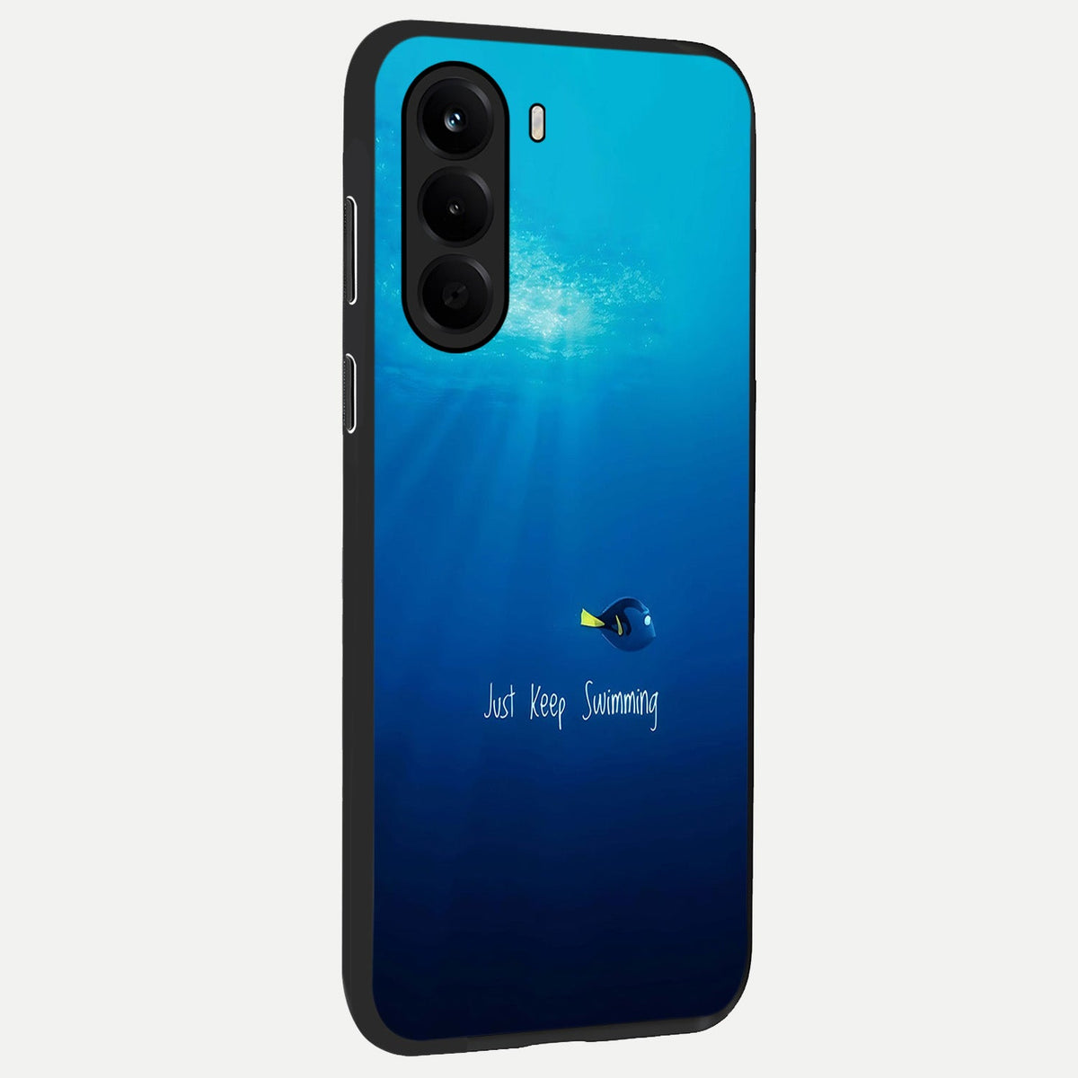 Just Keep Swimming back cover For OnePlus Nord CE 6 Lite slim fit glass case with vibrant aesthetic design