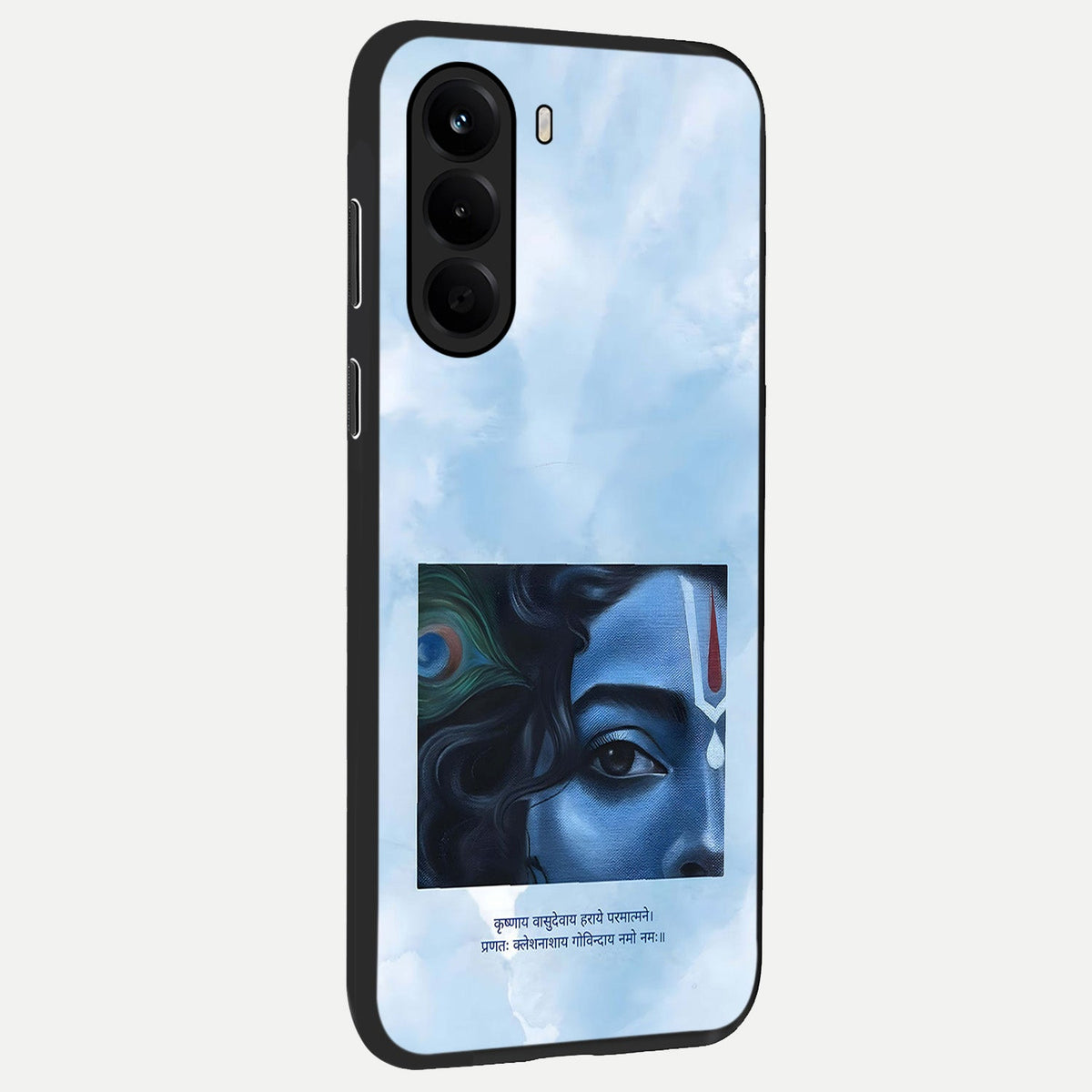 Spiritual Krishna back cover For OnePlus Nord CE 6 Lite slim fit glass case with vibrant aesthetic design