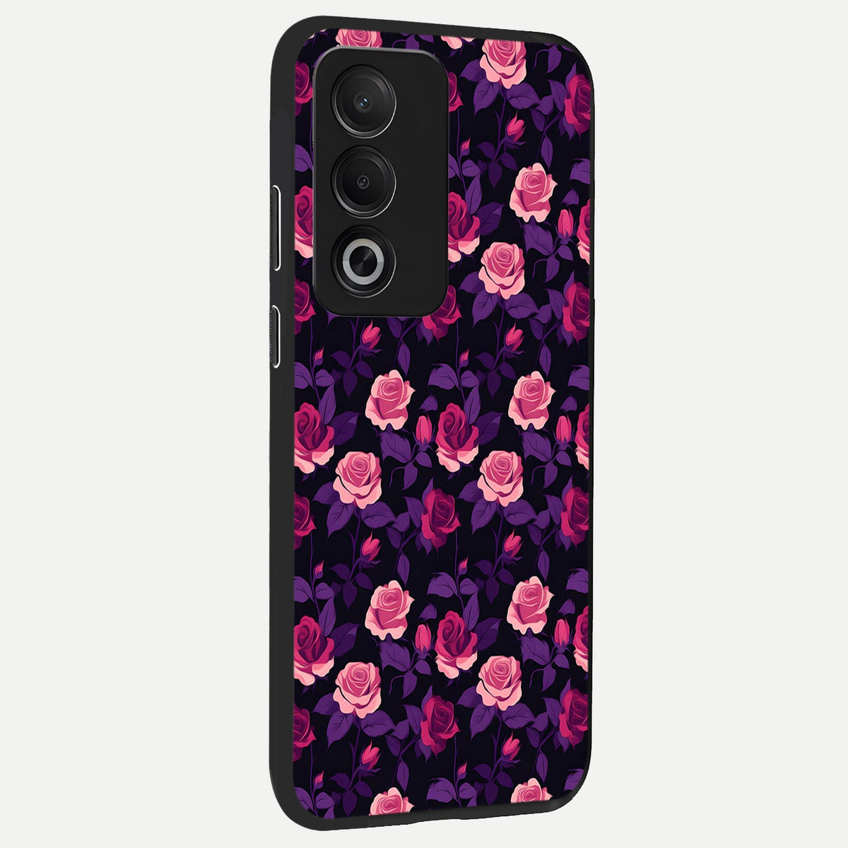 Rose Garden Twilight back cover For Oppo A3 Pro 5G slim fit glass case with vibrant aesthetic design