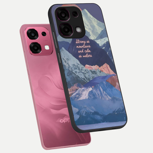Celestial Mountain Calm phone case For Oppo F31 5G showing premium glass back cover with detailed artwork