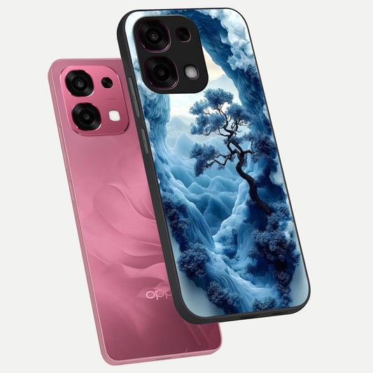 Frozen Serenity Gate phone case For Oppo F31 5G showing premium glass back cover with detailed artwork