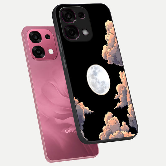 Shade Cloud Moon phone case For Oppo F31 5G showing premium glass back cover with detailed artwork