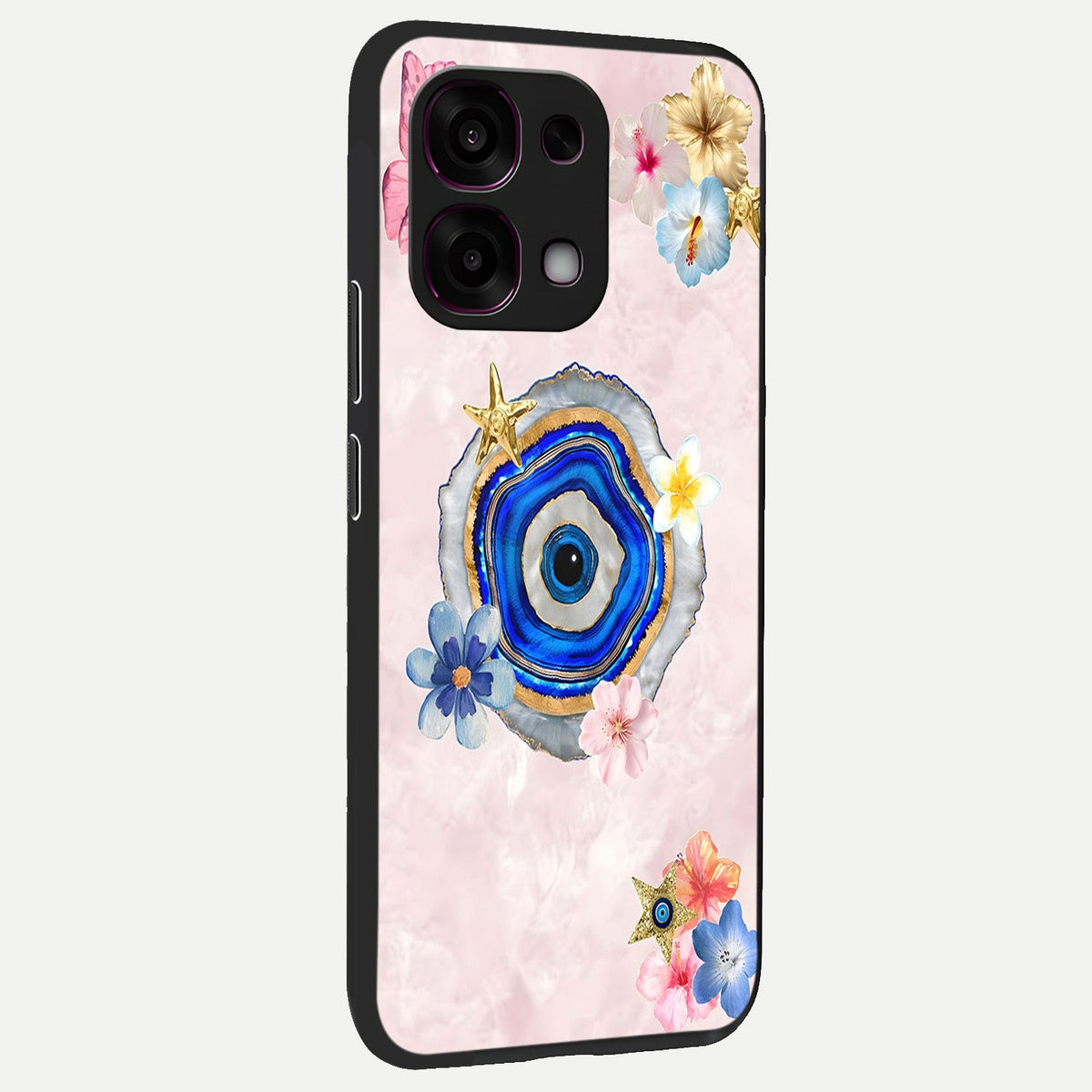 Divine Aura Bloom back cover For Oppo F31 5G slim fit glass case with vibrant aesthetic design
