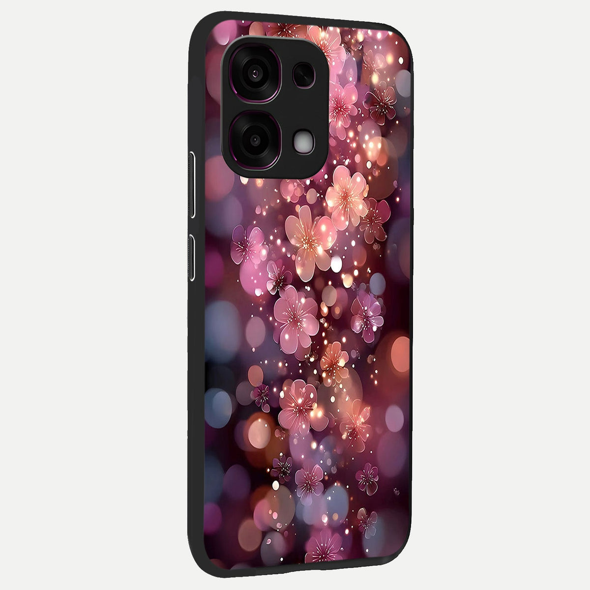 Glowing Petal Bliss back cover For Oppo F31 5G slim fit glass case with vibrant aesthetic design