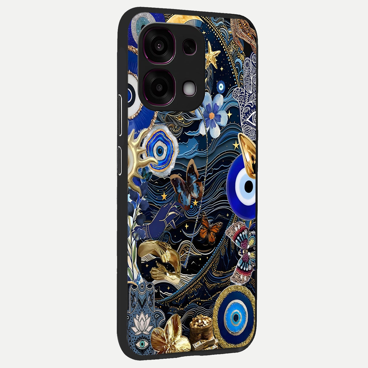 Golden Moon Magic back cover For Oppo F31 5G slim fit glass case with vibrant aesthetic design