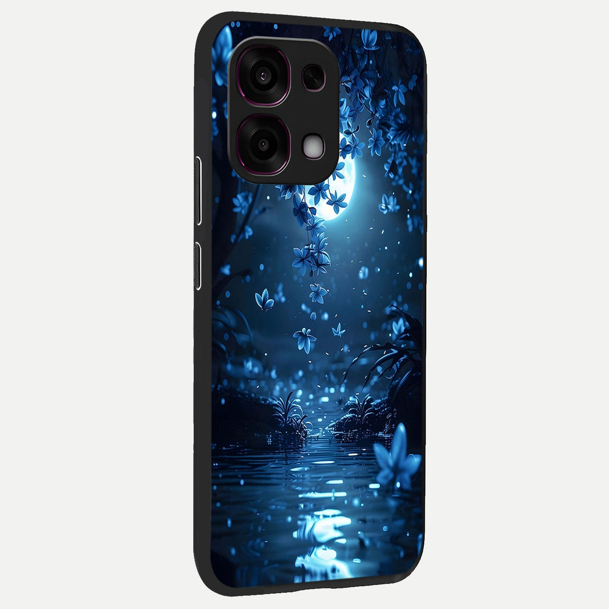 Moonlight Petal Dream back cover For Oppo F31 5G slim fit glass case with vibrant aesthetic design