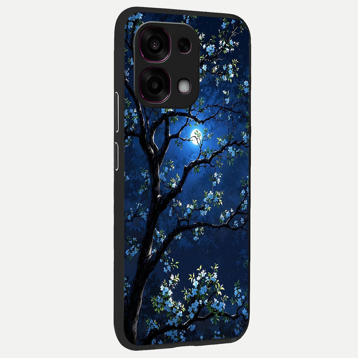 Mystic Floral Night back cover For Oppo F31 5G slim fit glass case with vibrant aesthetic design