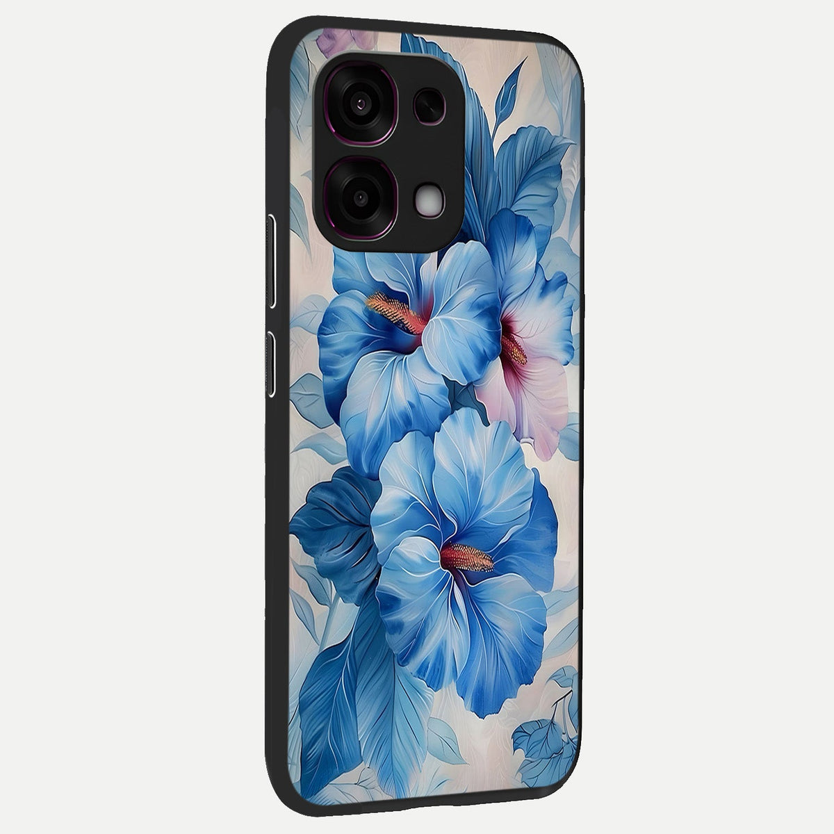 Ocean Hibiscus Grace back cover For Oppo F31 5G slim fit glass case with vibrant aesthetic design
