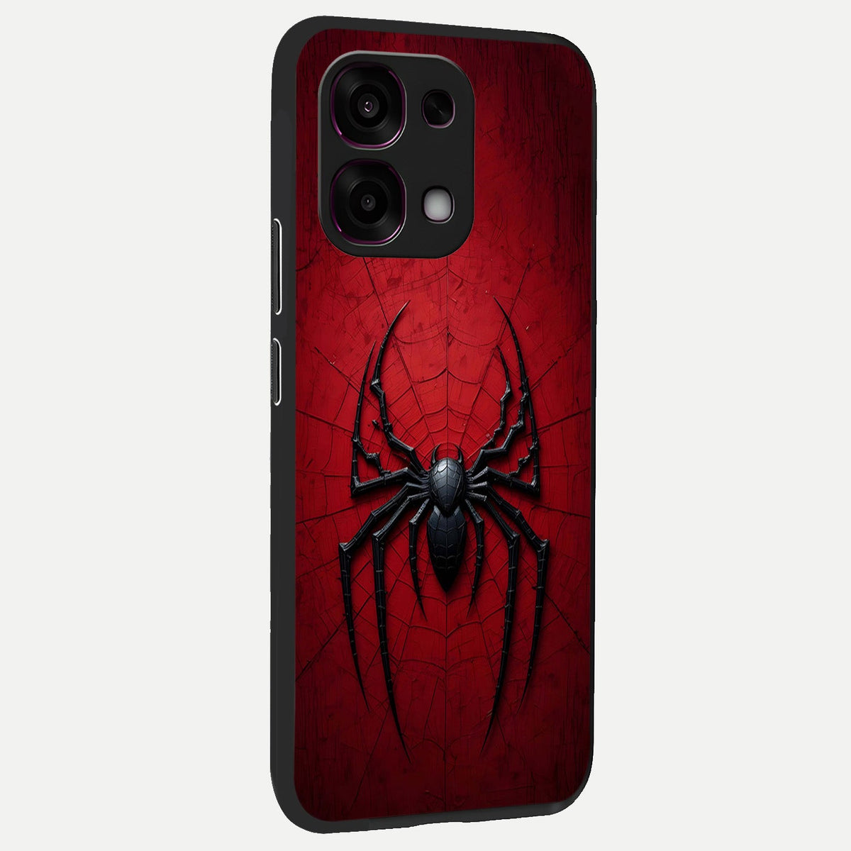 Superhero Web Emblem back cover For Oppo F31 5G slim fit glass case with vibrant aesthetic design