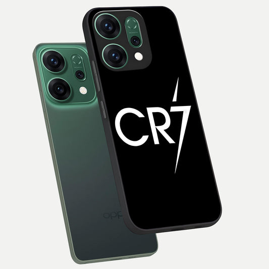 CR7 Elite Strike phone case For Oppo Reno 14 showing premium glass back cover with detailed artwork