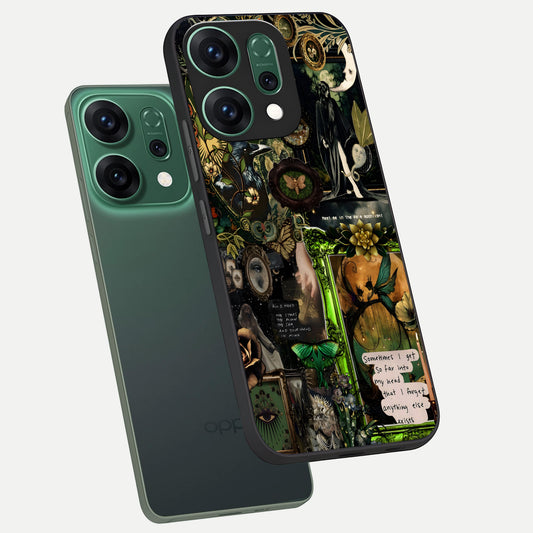 Mystic Woods Secret phone case For Oppo Reno 14 showing premium glass back cover with detailed artwork