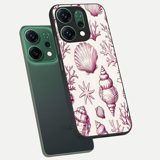 Pink Power Sparks phone case For Oppo Reno 14 showing premium glass back cover with detailed artwork