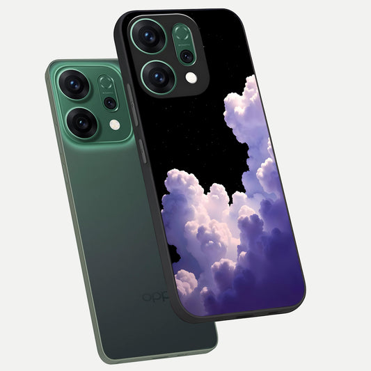Starlit Night Whispers phone case For Oppo Reno 14 showing premium glass back cover with detailed artwork