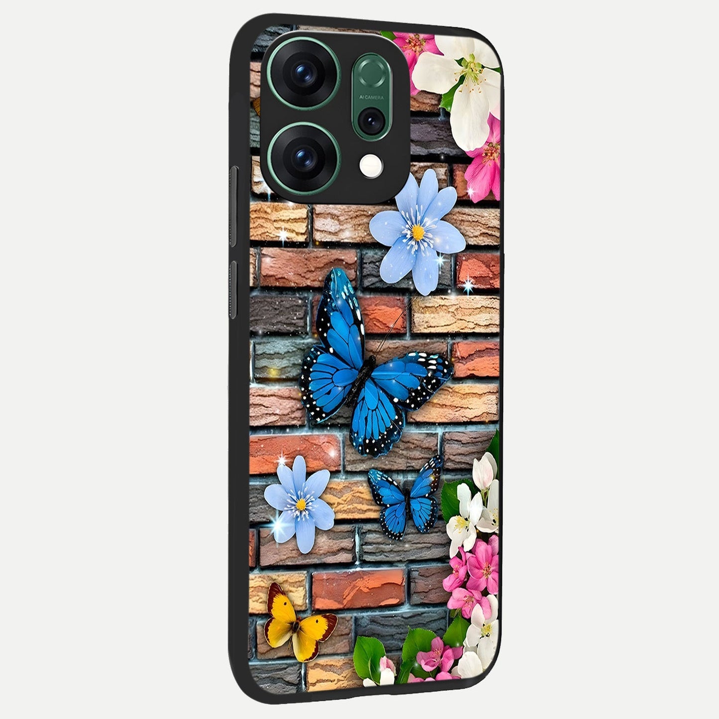 Brick Bloom Flight back cover For Oppo Reno 14 slim fit glass case with vibrant aesthetic design