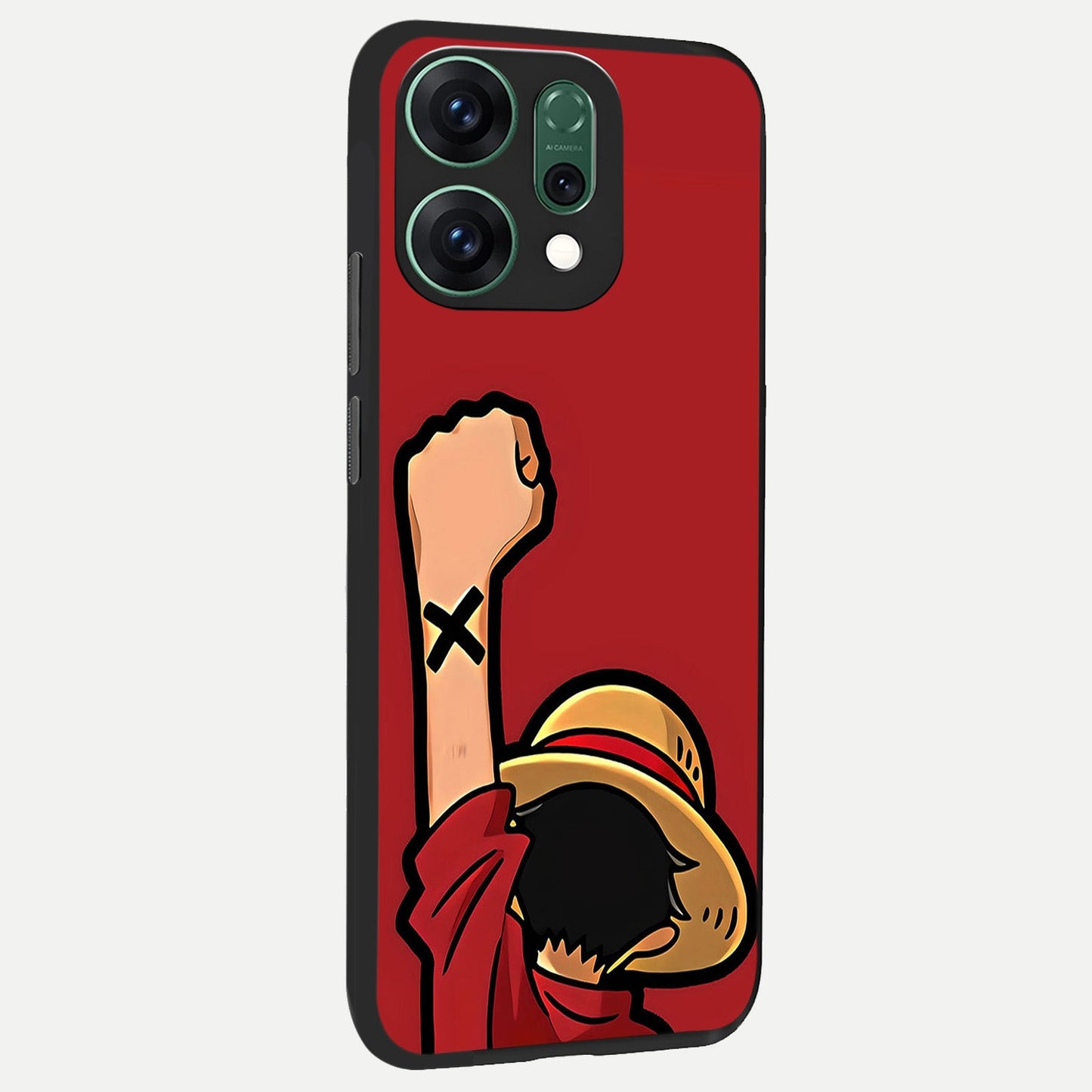 Luffy X Spirit back cover For Oppo Reno 14 slim fit glass case with vibrant aesthetic design