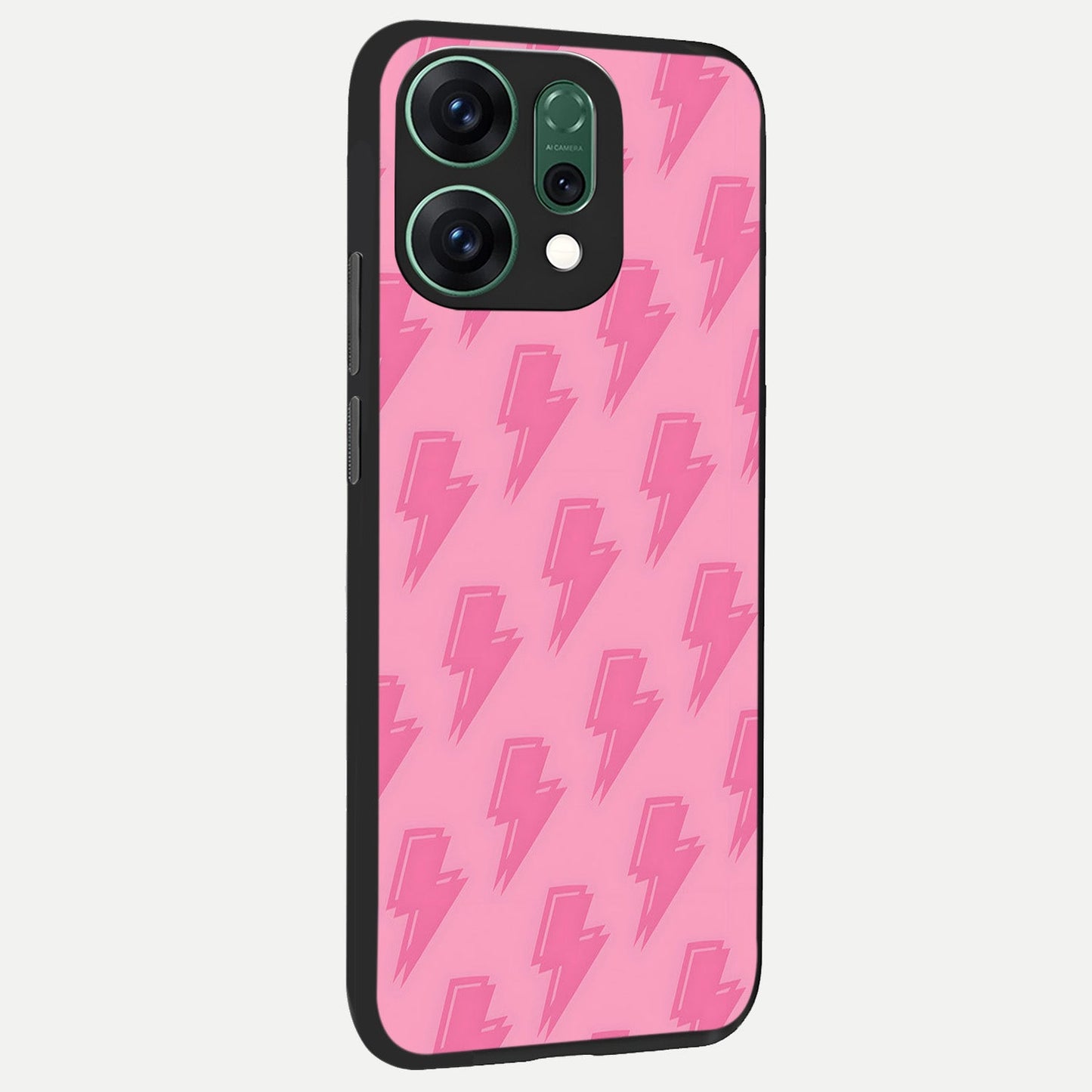 Pink Moo Magic back cover For Oppo Reno 14 slim fit glass case with vibrant aesthetic design