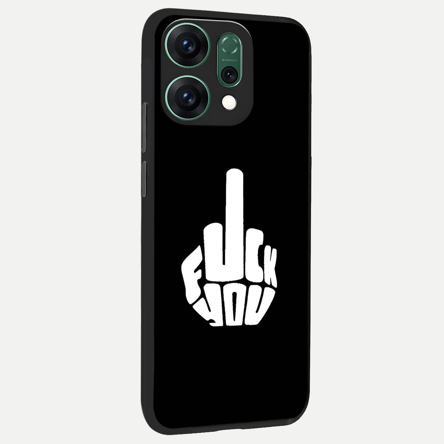 Rebel Mode On back cover For Oppo Reno 14 slim fit glass case with vibrant aesthetic design