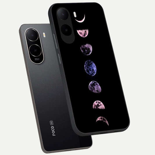 Crimson All Planets phone case For Poco C85x showing premium glass back cover with detailed artwork