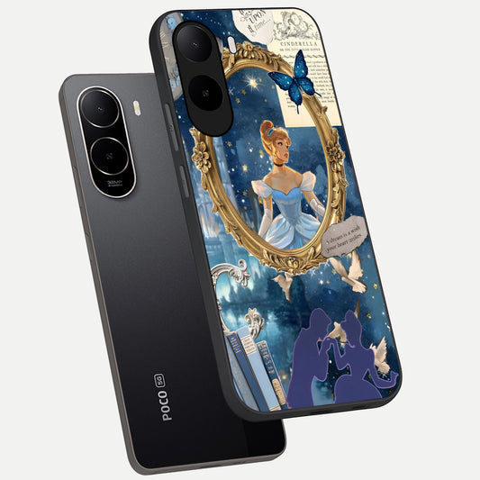 Midnight Queen phone case For Poco C85x showing premium glass back cover with detailed artwork
