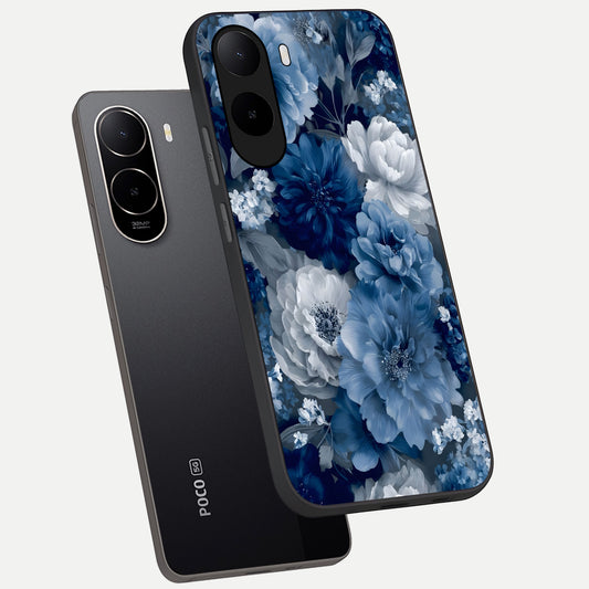 Royal Bloom Garden phone case For Poco C85x showing premium glass back cover with detailed artwork