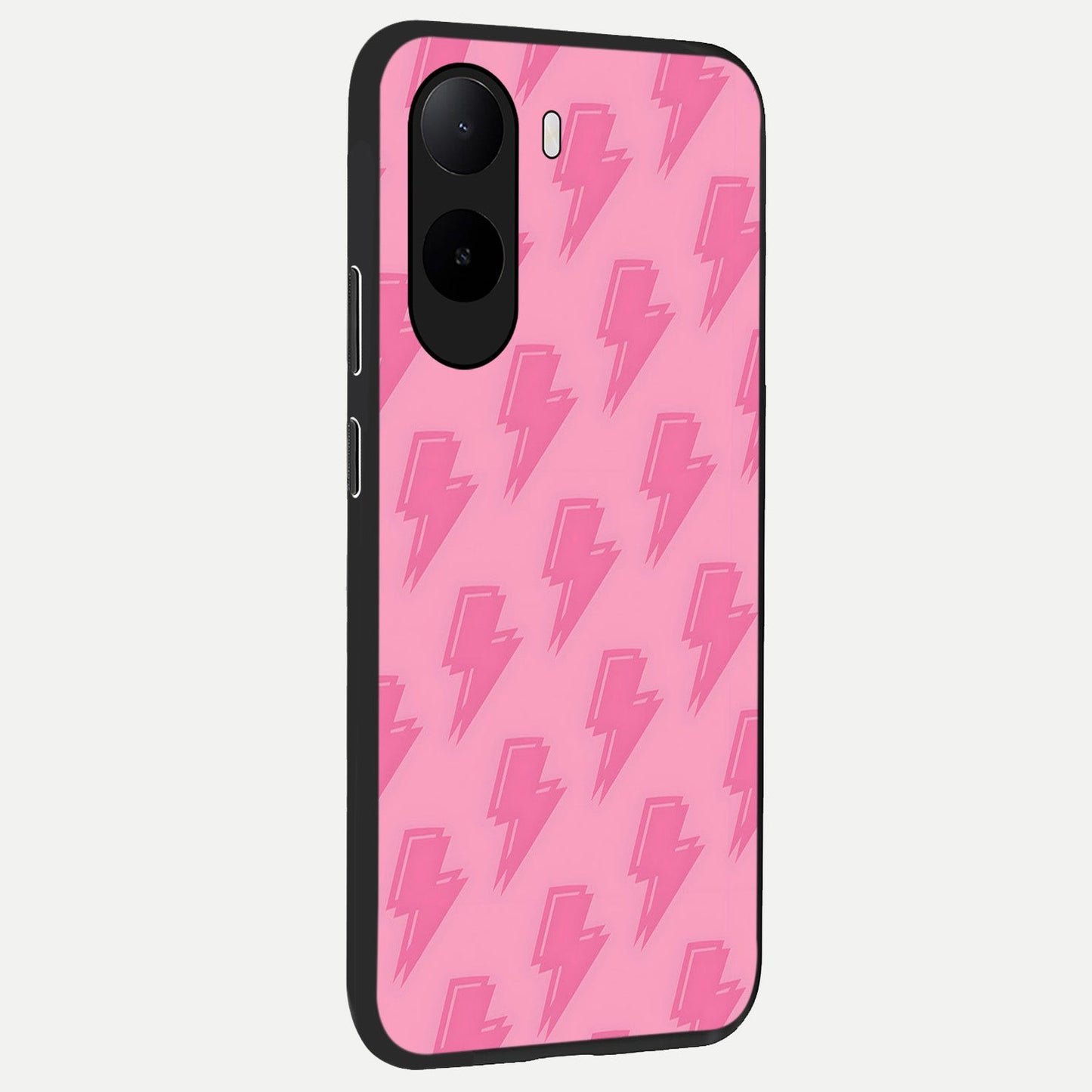 Pink Moo Magic back cover For Poco C85x slim fit glass case with vibrant aesthetic design