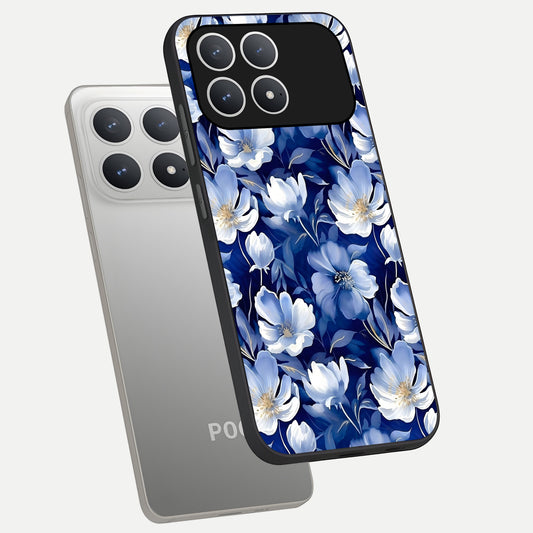 Cute Floral Patterns phone case For Poco F8 Pro showing premium glass back cover with detailed artwork