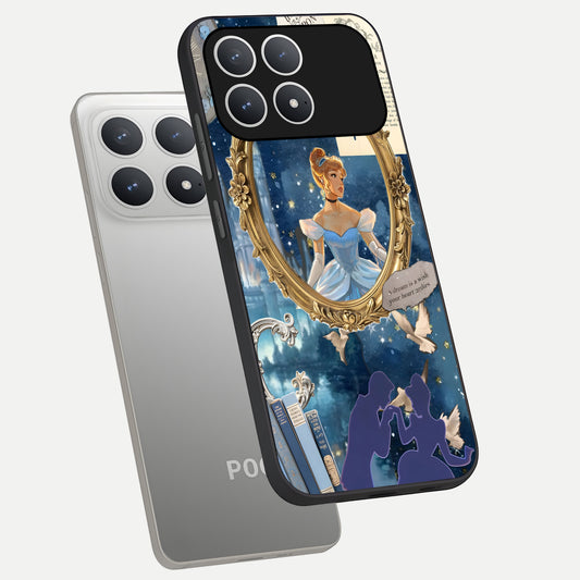 Midnight Queen phone case For Poco F8 Pro showing premium glass back cover with detailed artwork