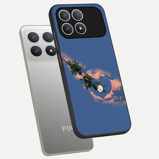 Sky Under Tree phone case For Poco F8 Pro showing premium glass back cover with detailed artwork