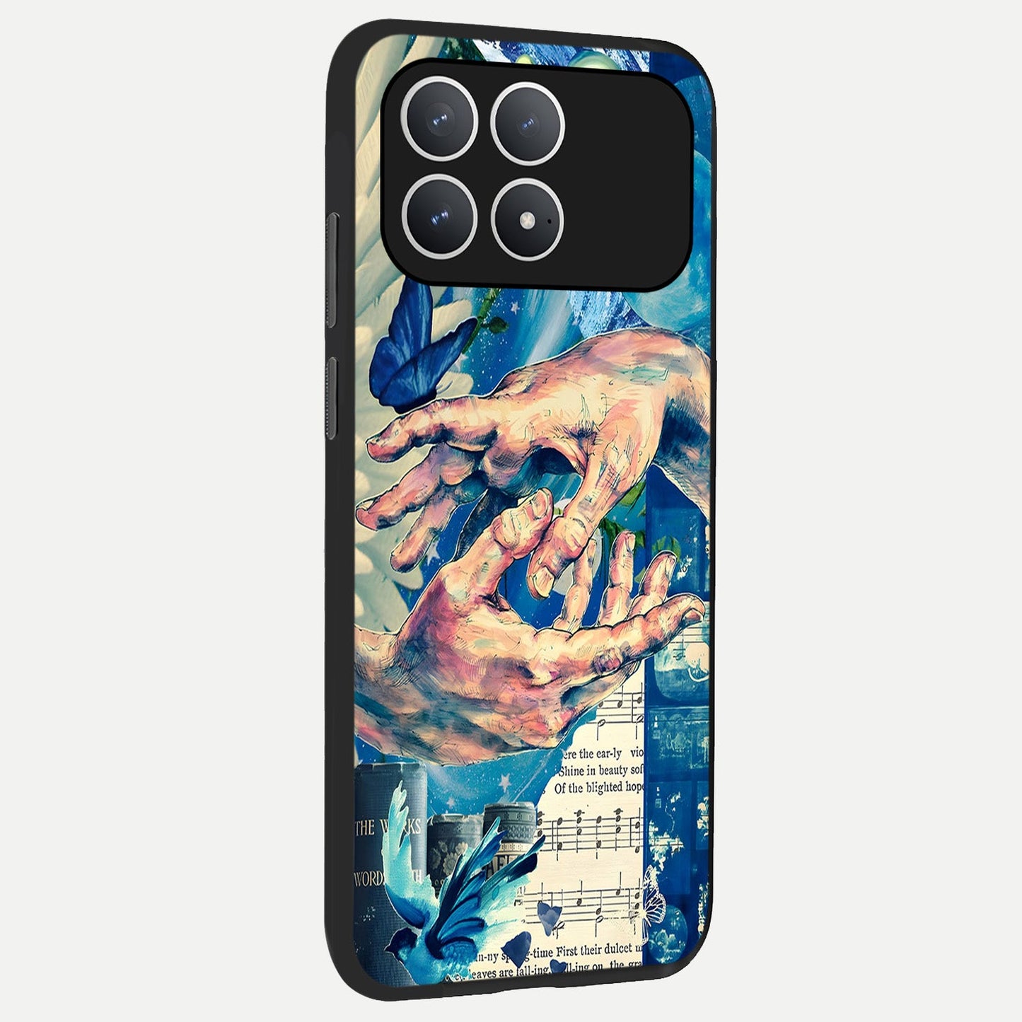 Aesthetic Divider back cover For Poco F8 Pro slim fit glass case with vibrant aesthetic design