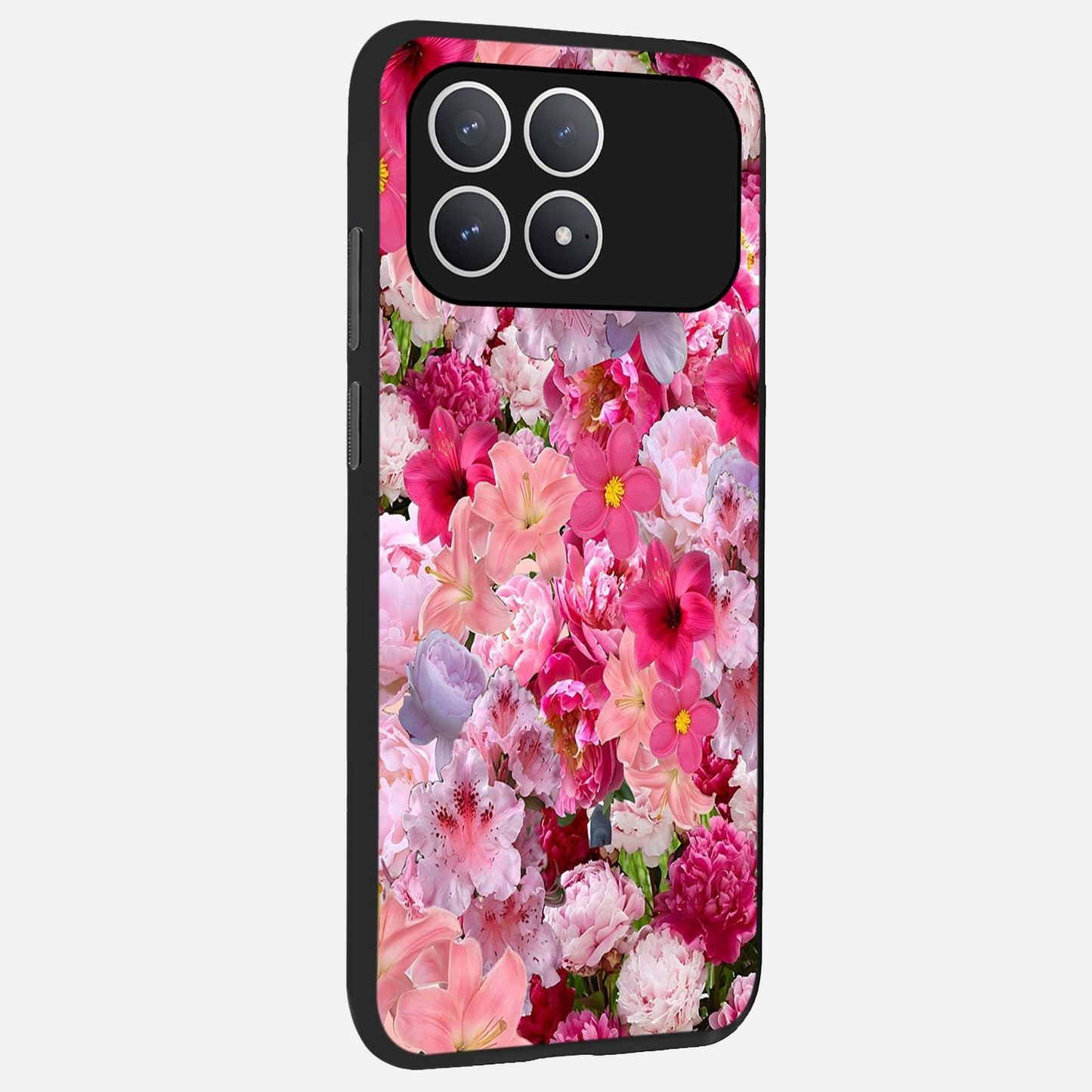 Bloom Crush Fantasy back cover For Poco F8 Pro slim fit glass case with vibrant aesthetic design