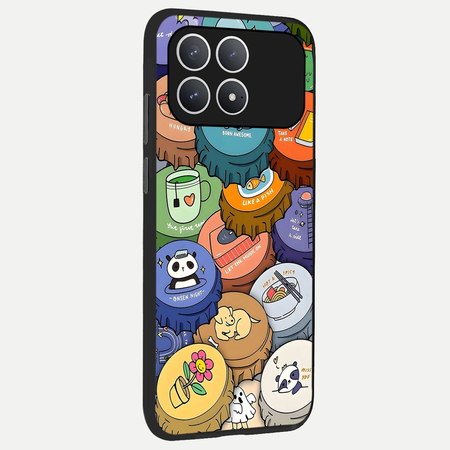 Coins Patterns back cover For Poco F8 Pro slim fit glass case with vibrant aesthetic design