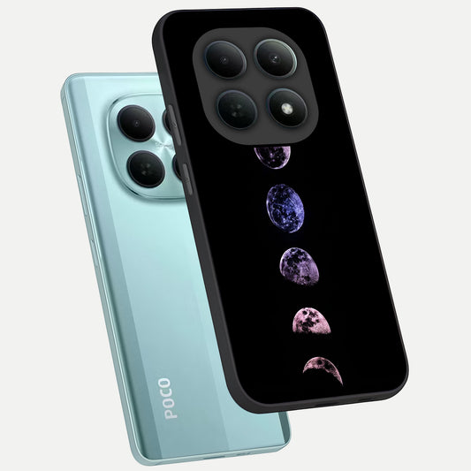 Crimson All Planets phone case For Poco M8 showing premium glass back cover with detailed artwork