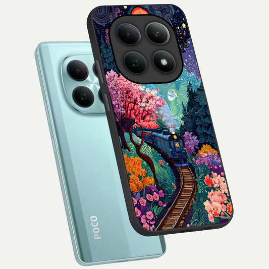 Digital Art phone case For Poco M8 showing premium glass back cover with detailed artwork