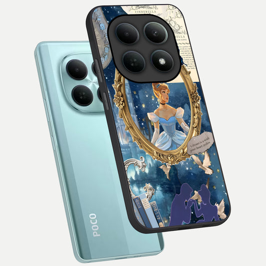 Midnight Queen phone case For Poco M8 showing premium glass back cover with detailed artwork