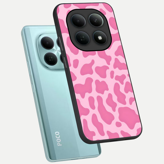 Pinkish Scenery phone case For Poco M8 showing premium glass back cover with detailed artwork
