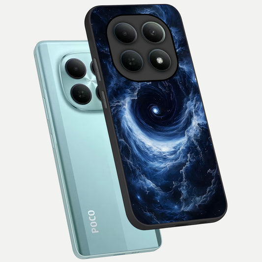 Stunning Galaxy phone case For Poco M8 showing premium glass back cover with detailed artwork