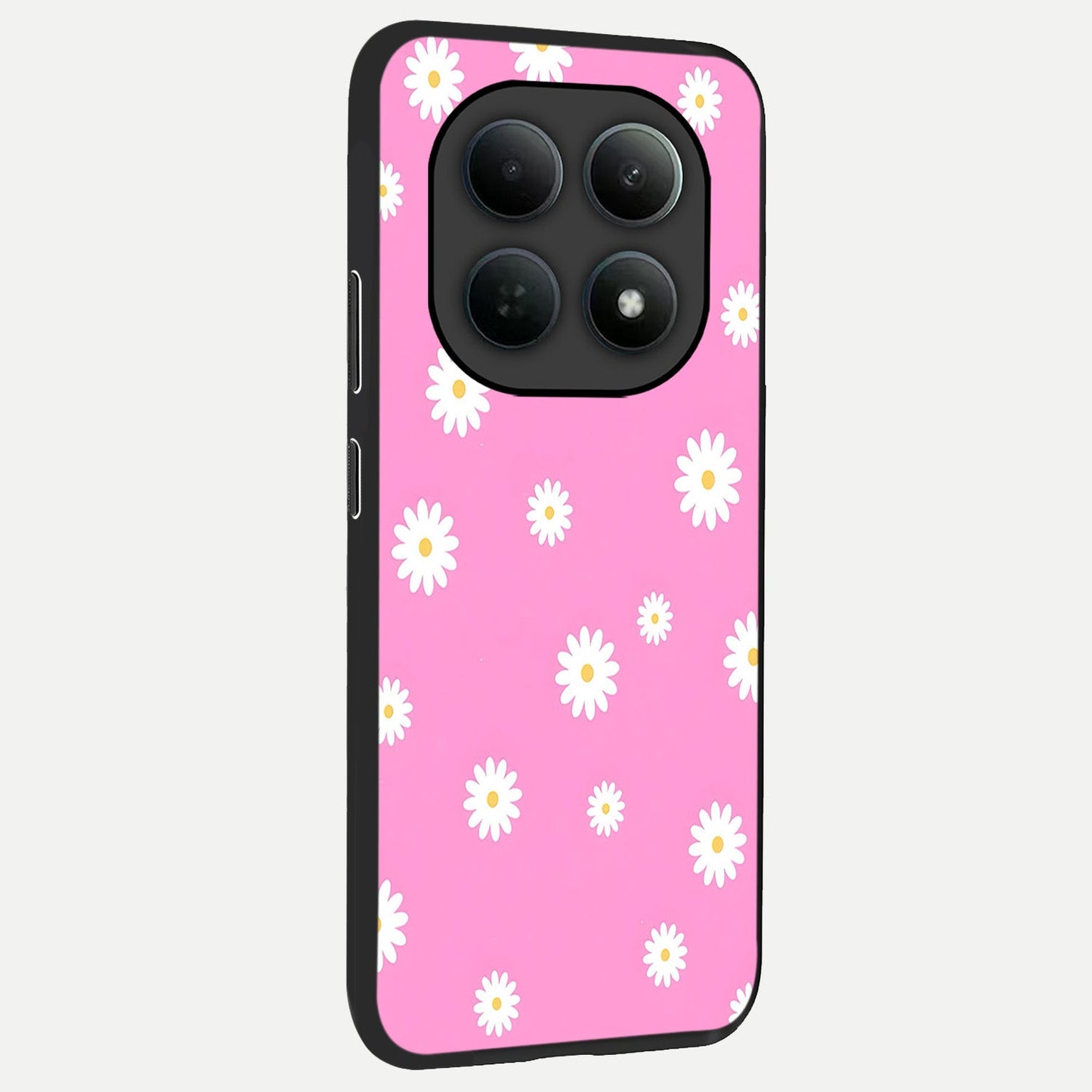 Bubblegum Daisy Pop back cover For Poco M8 slim fit glass case with vibrant aesthetic design