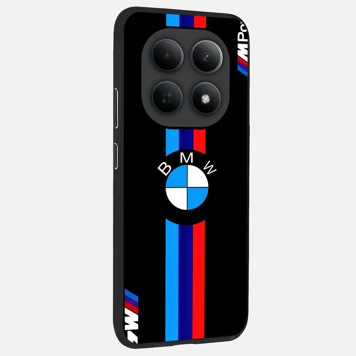 Turbo BMW Beast back cover For Poco M8 slim fit glass case with vibrant aesthetic design
