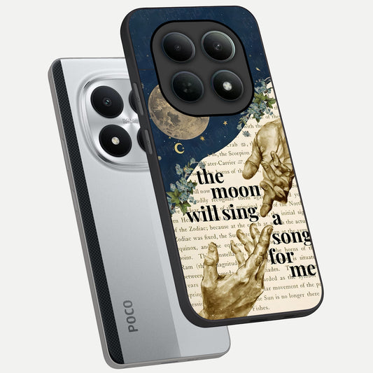 Aesthetic Divine phone case For Poco M8 Pro showing premium glass back cover with detailed artwork
