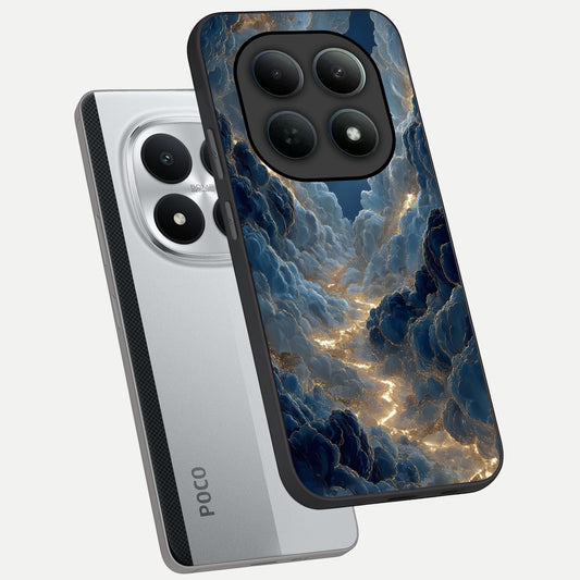 Celestial Cloud Road phone case For Poco M8 Pro showing premium glass back cover with detailed artwork