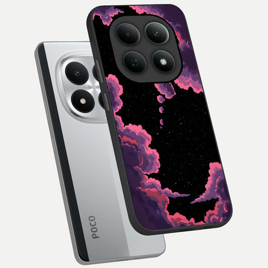 Cosmic Cloud Journey phone case For Poco M8 Pro showing premium glass back cover with detailed artwork