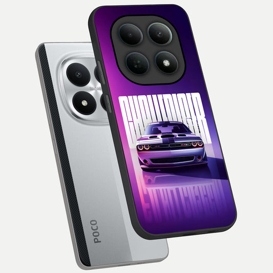 Midnight Muscle Ride phone case For Poco M8 Pro showing premium glass back cover with detailed artwork