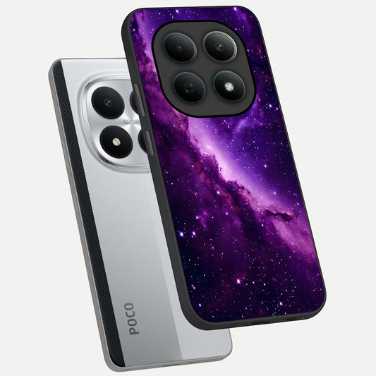 Purple Shade Sky phone case For Poco M8 Pro showing premium glass back cover with detailed artwork