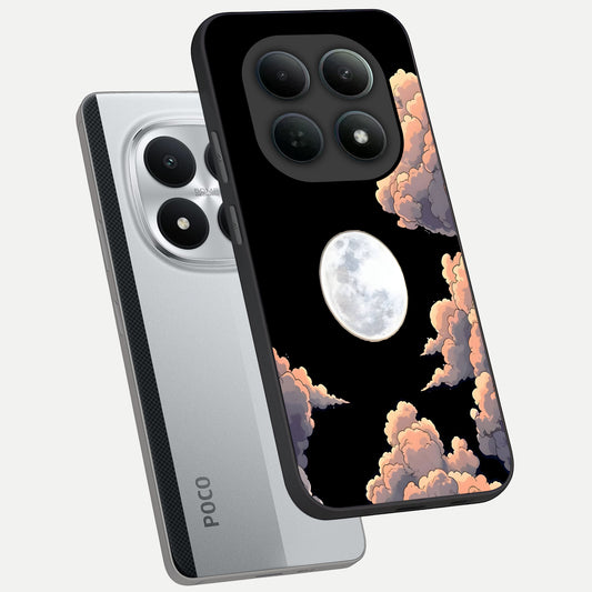 Shade Cloud Moon phone case For Poco M8 Pro showing premium glass back cover with detailed artwork