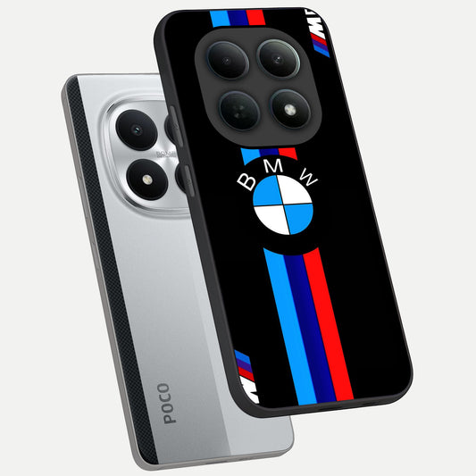 Turbo BMW Beast phone case For Poco M8 Pro showing premium glass back cover with detailed artwork