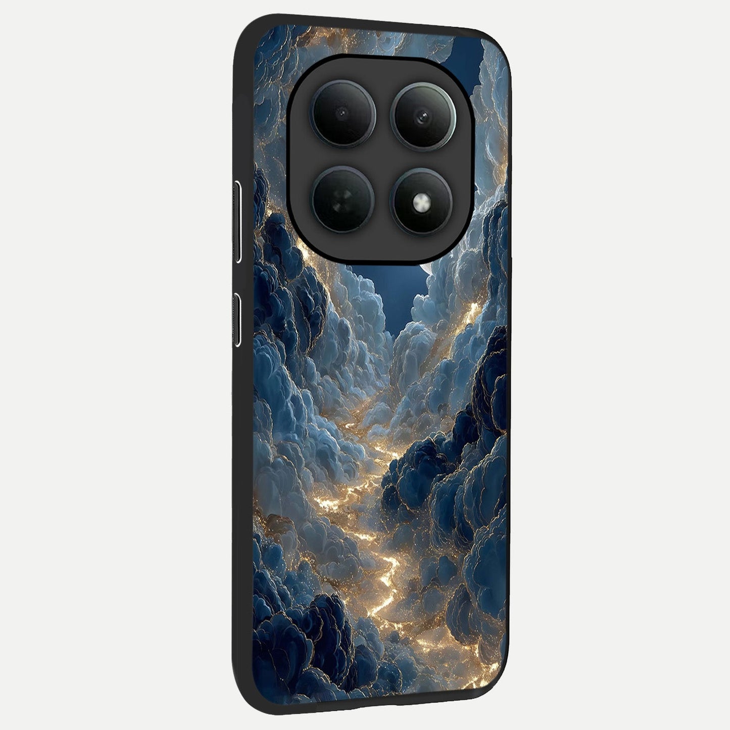 Celestial Cloud Road back cover For Poco M8 Pro slim fit glass case with vibrant aesthetic design